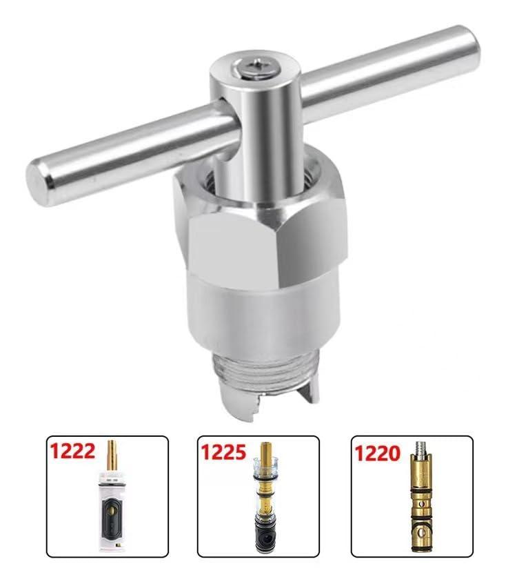 1222 Replacement Cartridge with Moen 104421 Cartridge Puller Removal Tool Retainer Clip Compatible with Moen One-Hanlde Posi Temp 1222B Shower Bathtub Faucet (1222 cartridge +104421 cartridge puller)