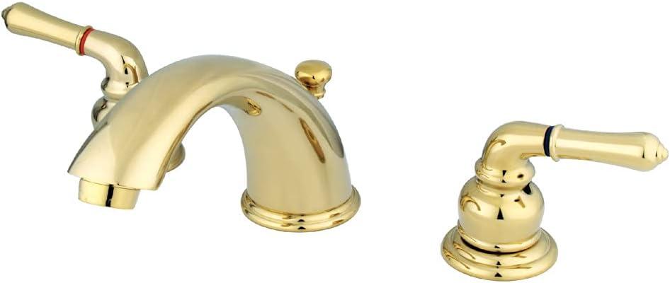 Kingston Brass GKB962 Widespread Bathroom Faucet, Polished Brass