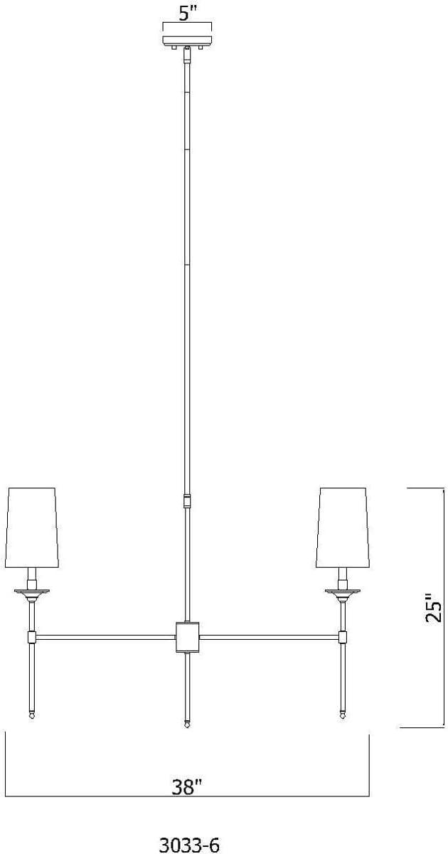 Z-Lite Emily 6 - Light Chandelier in  Rubbed Brass