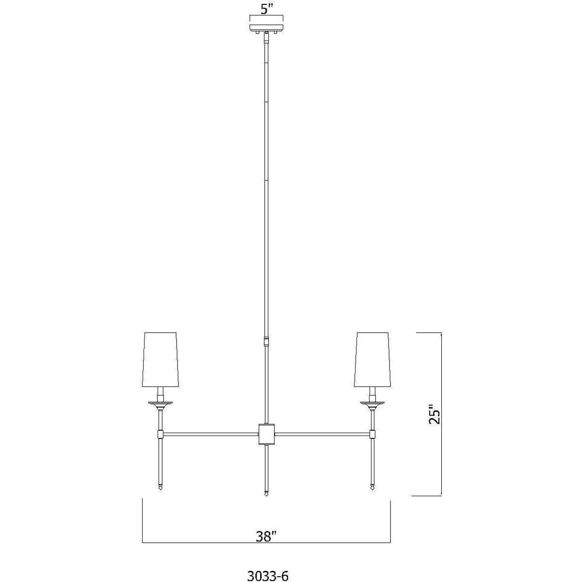 Z-Lite Emily 6 - Light Chandelier in  Rubbed Brass