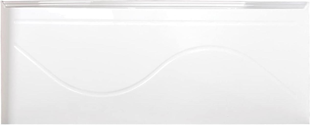 Kingston Brass Aqua Eden 60-Inch Acrylic Rectangular 3-Wall Alcove Tub with Anti Skid and Drain Hole