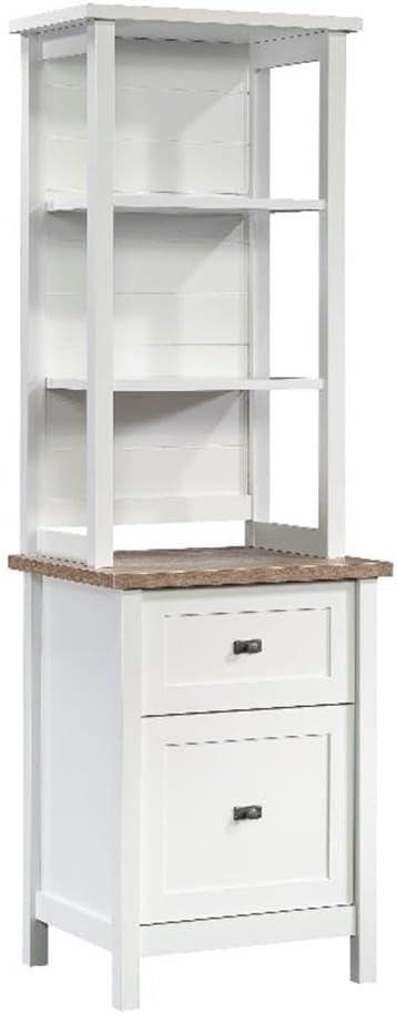 Cottage Road Storage Cabinet with Drawers White - Sauder: Coastal Design, Home Office Organizer