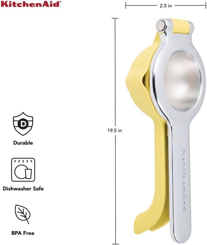 Yellow Aluminum and Nylon Citrus Squeezer