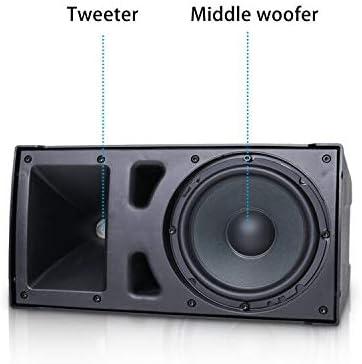 PRORECK Stereo DJ/Powered PA System with Line Array Speaker Bluetooth Active Subwoofer