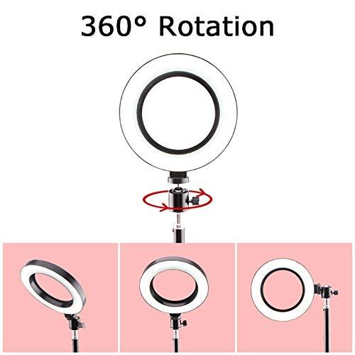 Ring Light OEBLD Dimmable with 3 Light Modes & 10 Brightness Level LED Ring Fill Lights for Phone Live Stream Makeup YouTube Shooting(B(only 10'' Ring Light))