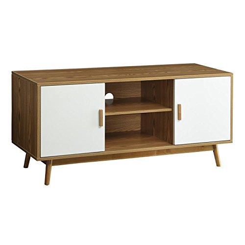 GEROBOOM Oslo TV Stand  Woodgrain / White