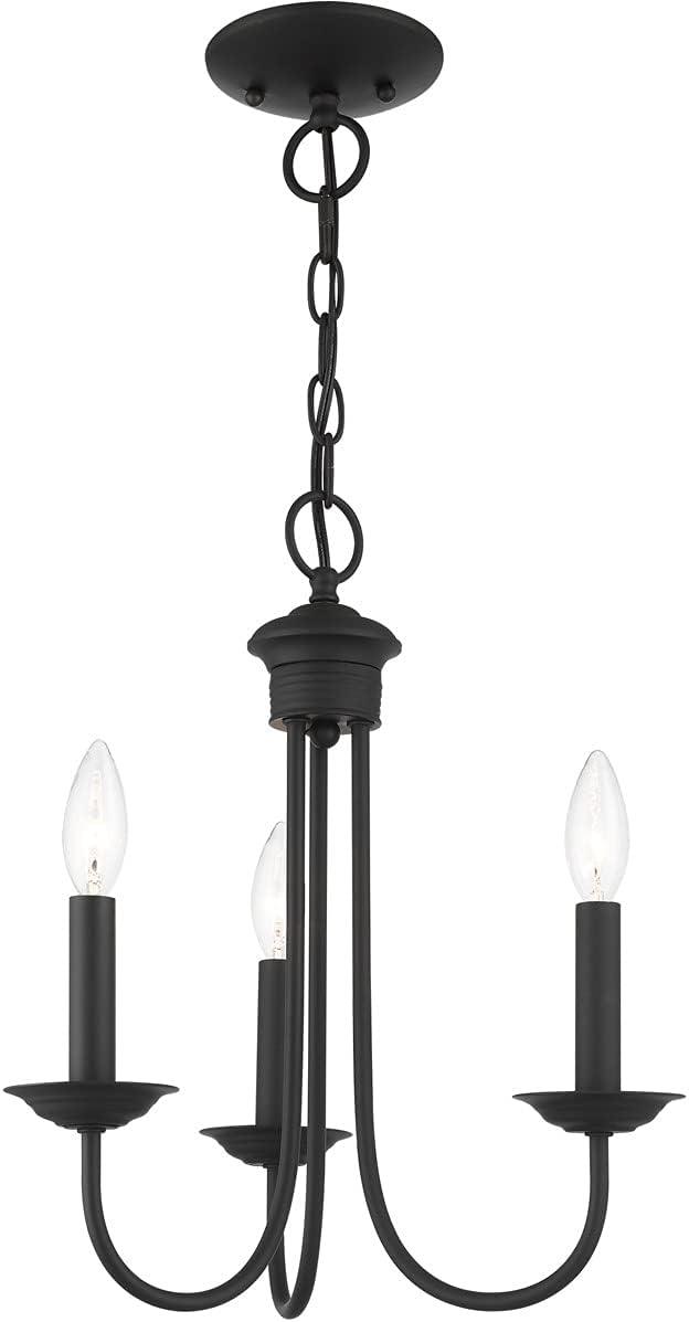Livex Lighting Estate 3 - Light Chandelier in  Black