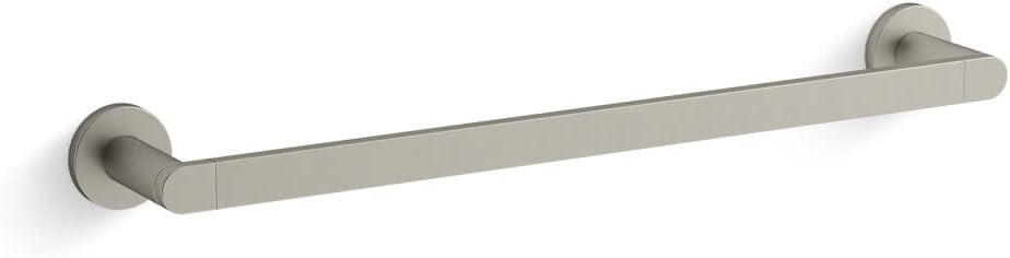 Vibrant Brushed Nickel 18" Minimalist Towel Bar