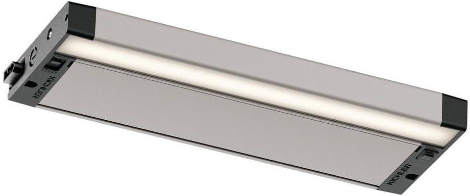 Polished Nickel 12" LED Under Cabinet Light with Dimmable White Shade