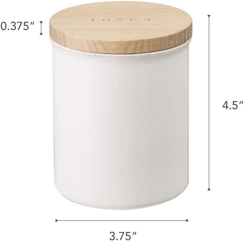 Tosca Yamazaki Home Ceramic Canister, Dry Food Kitchen Storage Container, Plain, 15.25 oz. Airtight