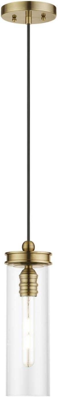 Livex Lighting Devoe 1 - Light Pendant in  Antique Brass