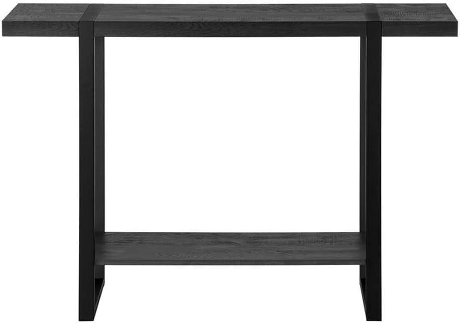 Monarch Specialties Accent Table Console Entryway Narrow Sofa Living Room Bedroom Black Laminate Black Metal Contemporary Modern