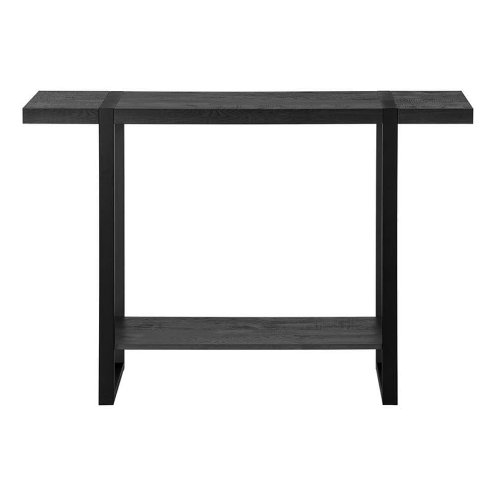 Monarch Specialties Accent Table Console Entryway Narrow Sofa Living Room Bedroom Black Laminate Black Metal Contemporary Modern