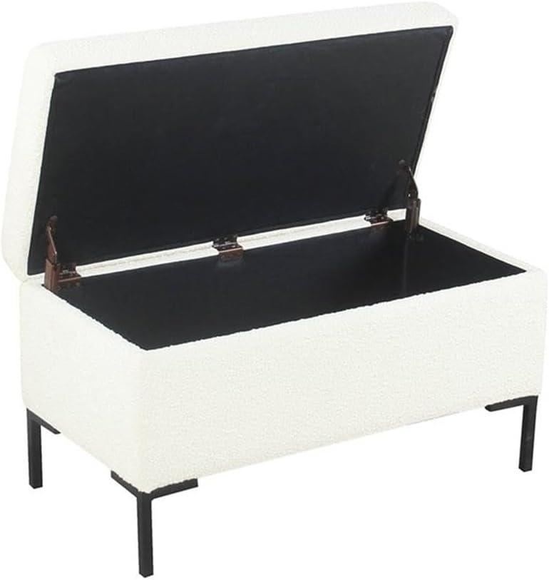 Medium Storage Bench with Metal Legs - HomePop