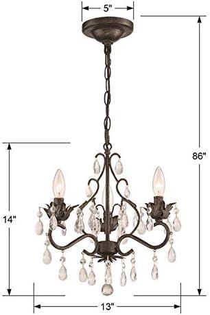 Crystorama Lighting - Three Light Mini Chandelier - Mini Chandelier - Paris