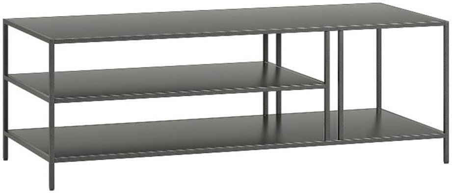 Evelyn&Zoe Cortland 48" Wide Rectangular Coffee Table in Gunmetal Gray