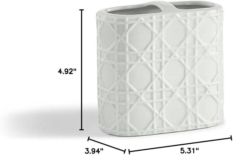 Kassatex Rattan Bath Accessories Toothbrush Holder