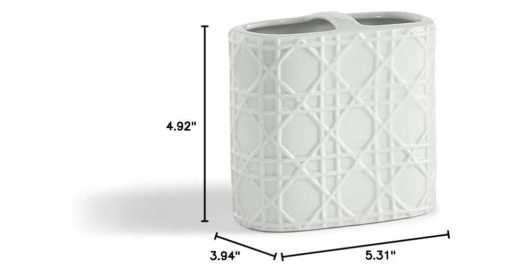 Kassatex Rattan Bath Accessories Toothbrush Holder