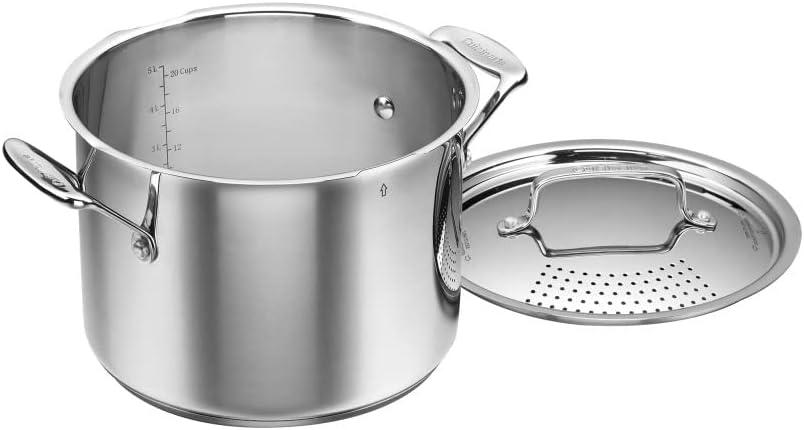 Cuisinart Chef's Classic Stainless 6 Qt. Stainless Steel Pasta Pot w/ Straining Cover