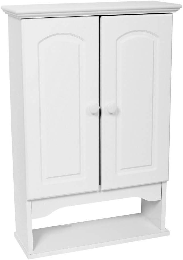 Classic Hartford Bright White 2-Door Wall Cabinet with Adjustable Shelves