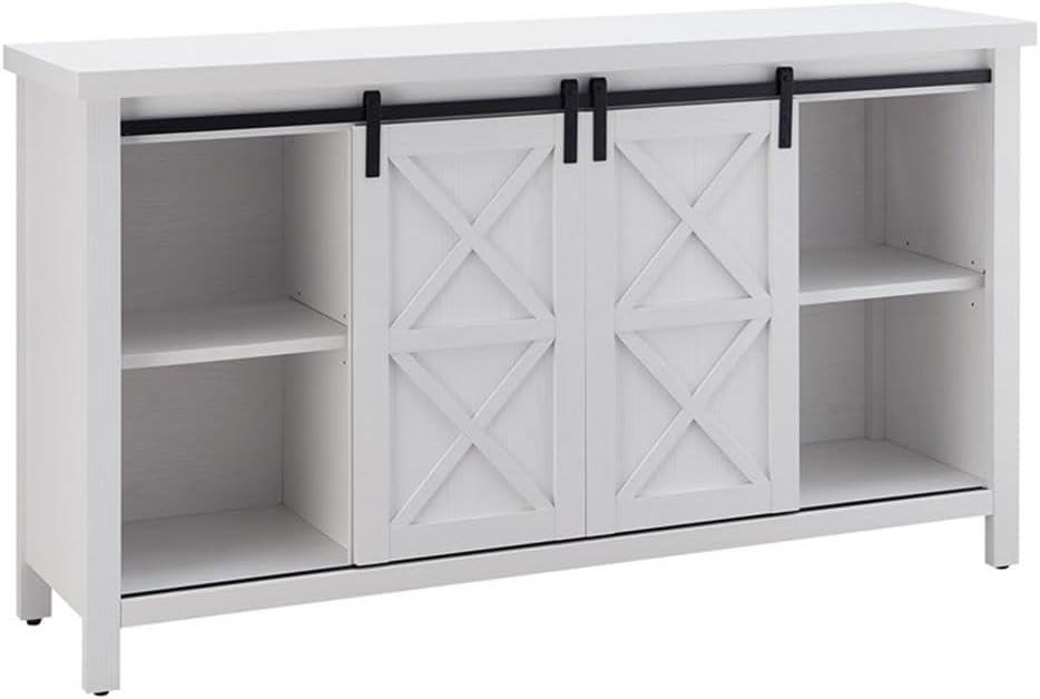 Evelyn&Zoe Elmwood Rectangular TV Stand for TV's up to 65", White