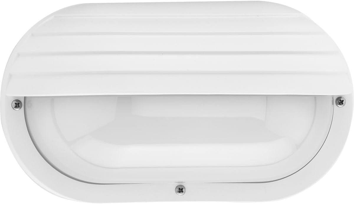 Progress Lighting, Bulkhead Collection, 1-Light Wall/Ceiling Mount, White, Polycarbonate Shade