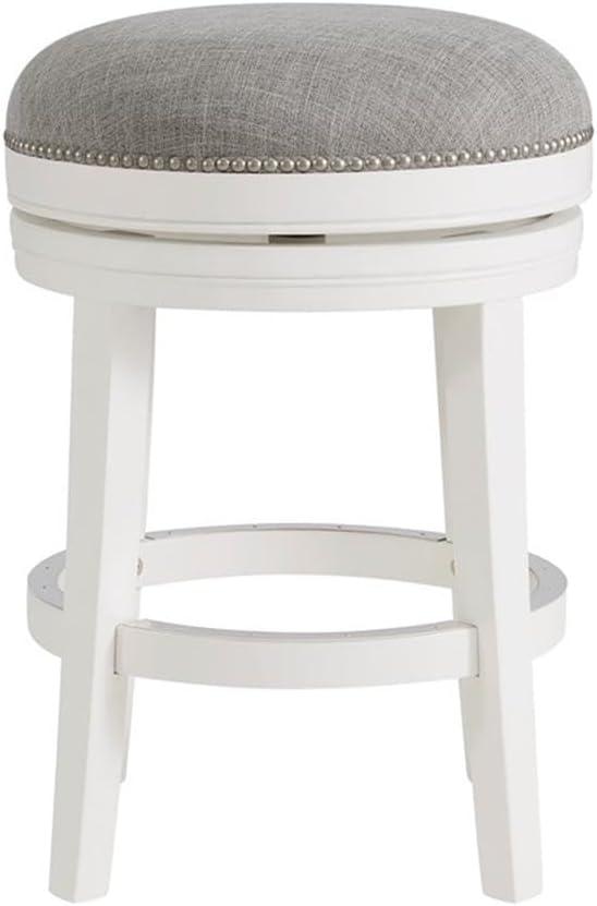 Clara Solid Rubber Wood Swivel Counter And Bar Stool