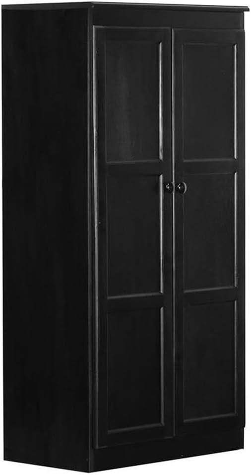 Espresso 60" Wood Storage Cabinet with Adjustable Shelves