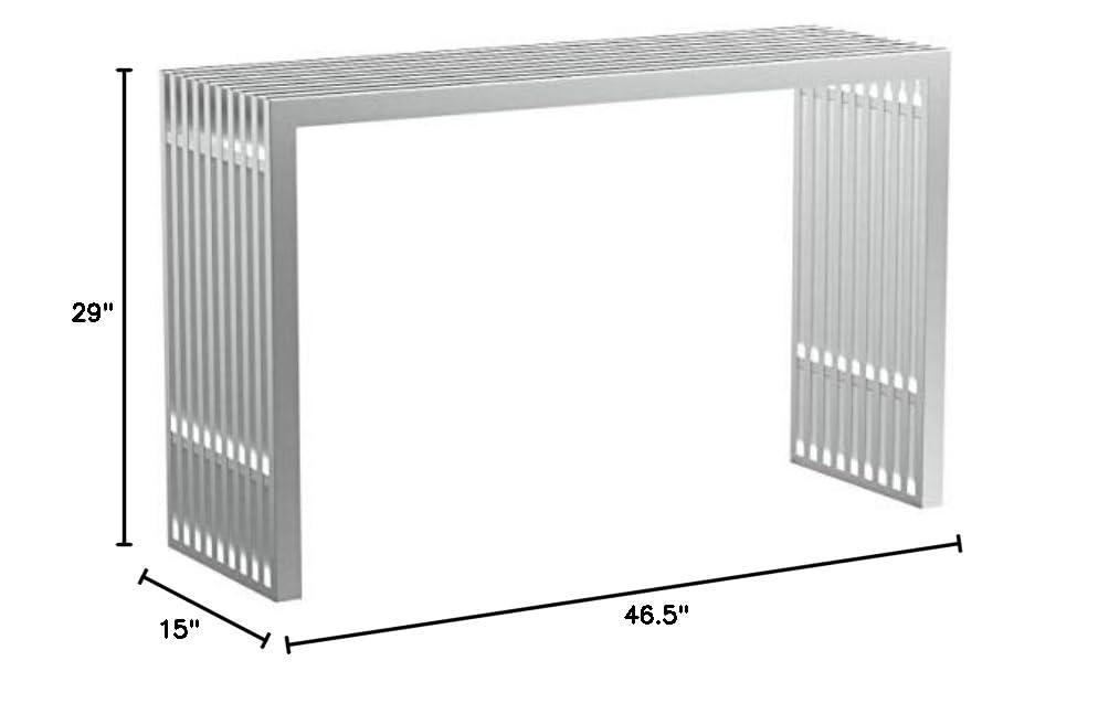 Modway Stainless Steel Modern Gridiron Console Table by Modway