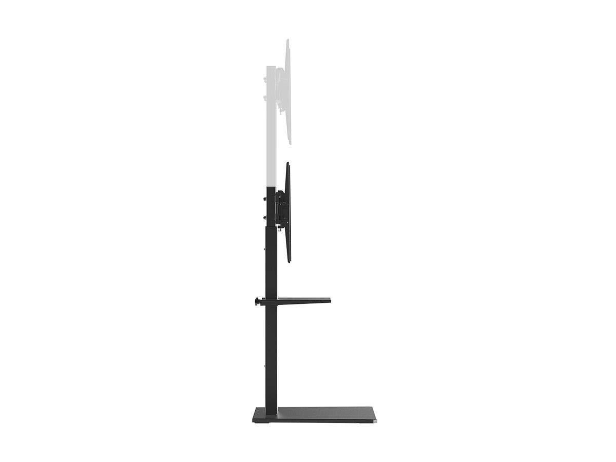 Monoprice TV Mount and Stand - Black, With Shelf for Displays 37in to 70in, Max Weight 88lbs., VESA Patterns up to 600x400 - Commercial Series