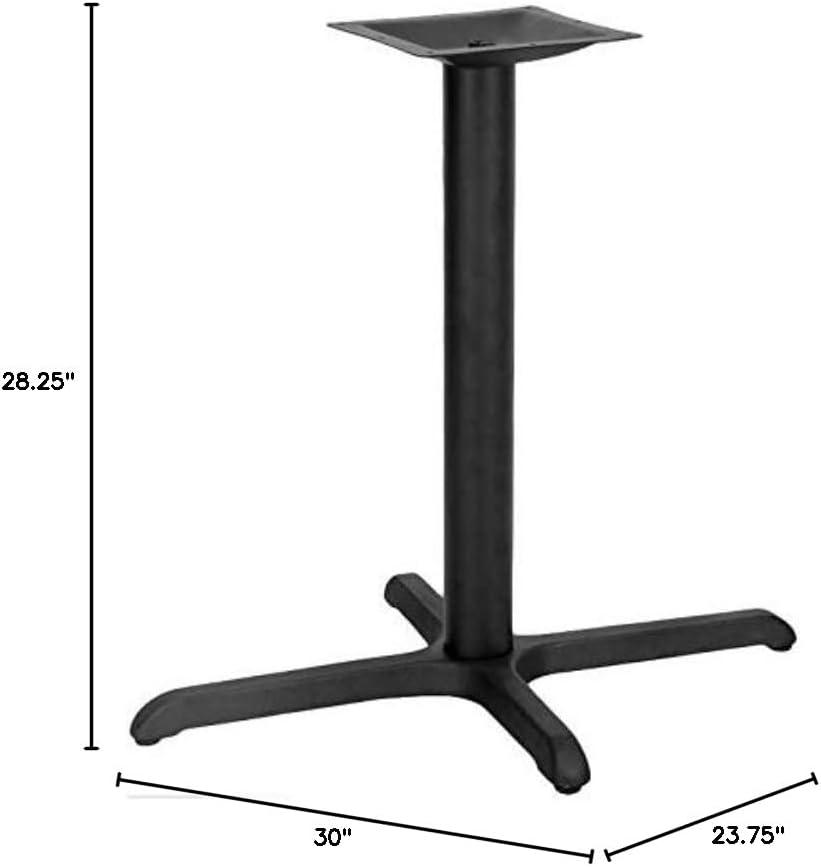 Beverly 22" x 22" Restaurant Table X-Base with 3" Dia. Table Height Column