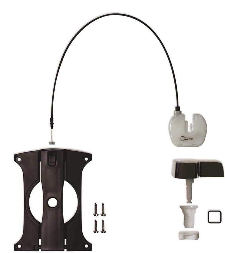 Universal Chrome Toilet Handle Replacement Kit with Plastic and Metal Components