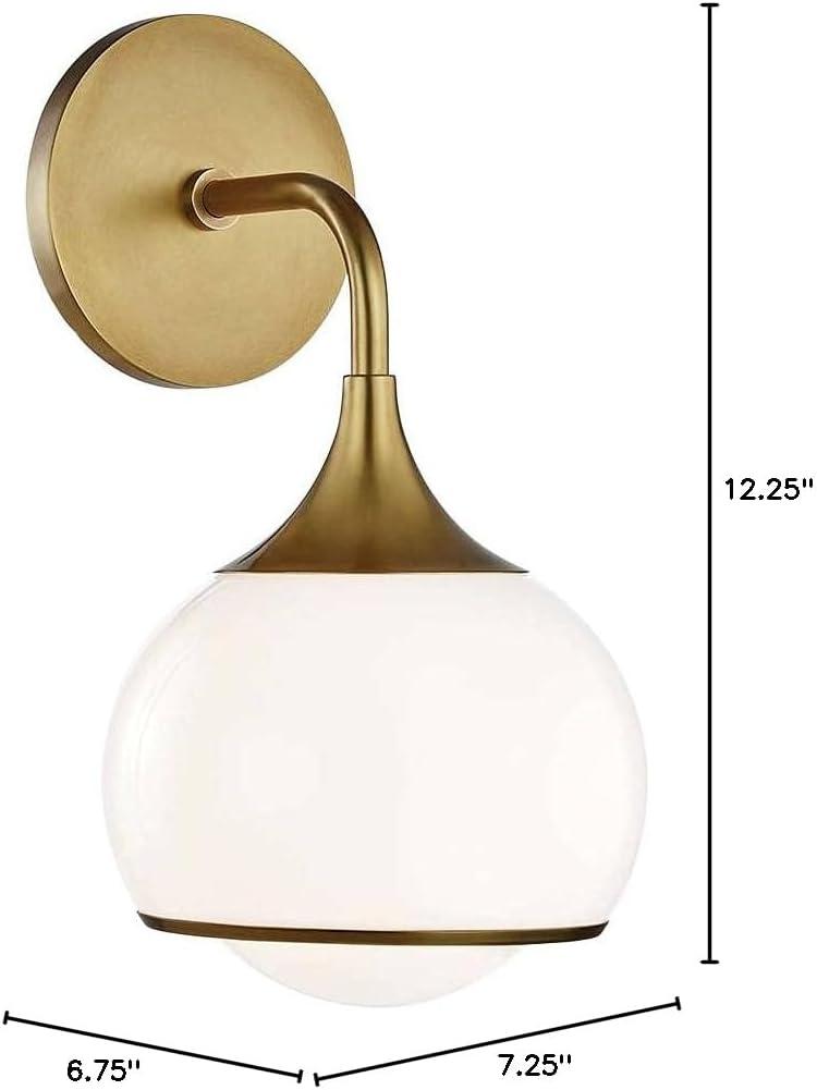 Kegan Single Light Glass Dimmable Armed Sconce