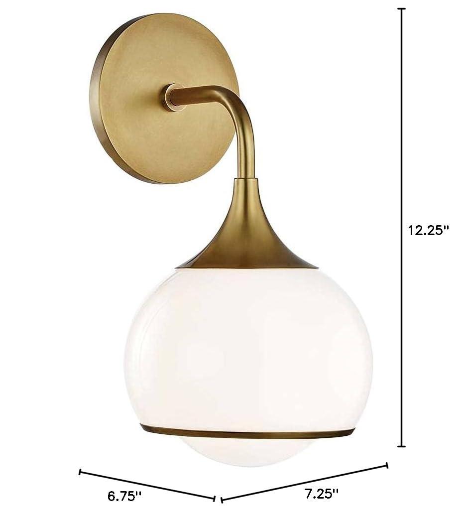 Kegan Single Light Glass Dimmable Armed Sconce