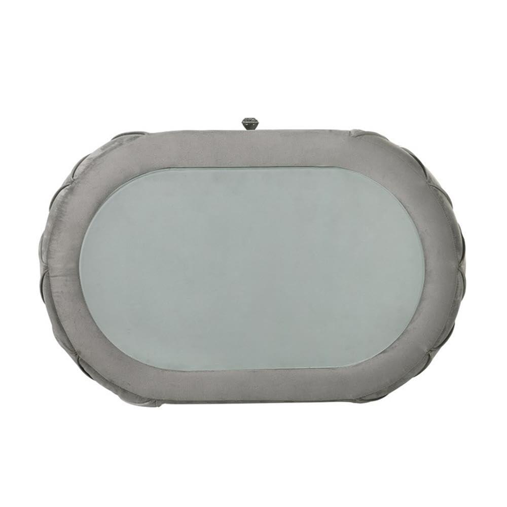 Acme Furniture Perine Nightstand in Gray Velvet
