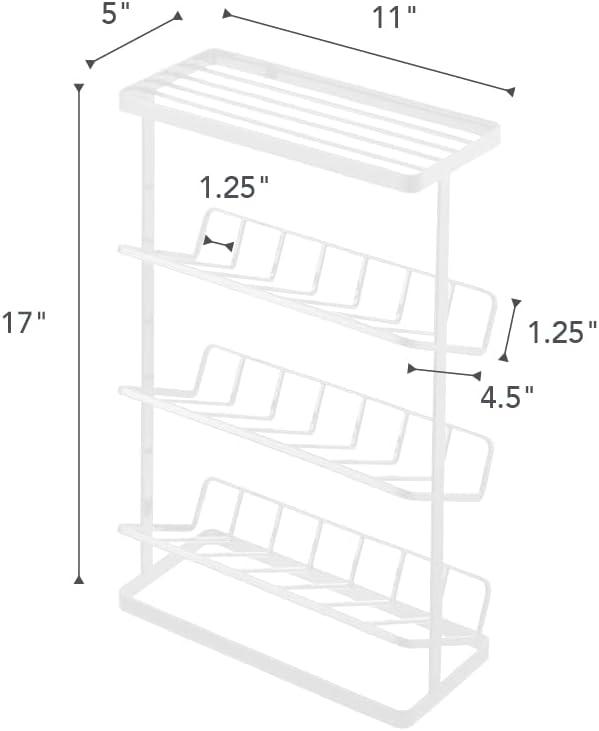 White Steel Freestanding Shower Caddy with Hooks