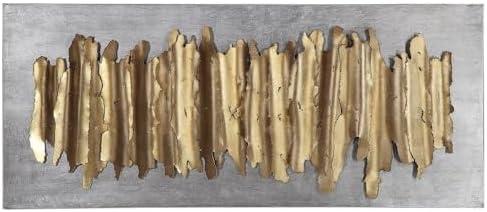 Uttermost Lev 55 1/4" Wide Gold and Silver Metal Wall Art
