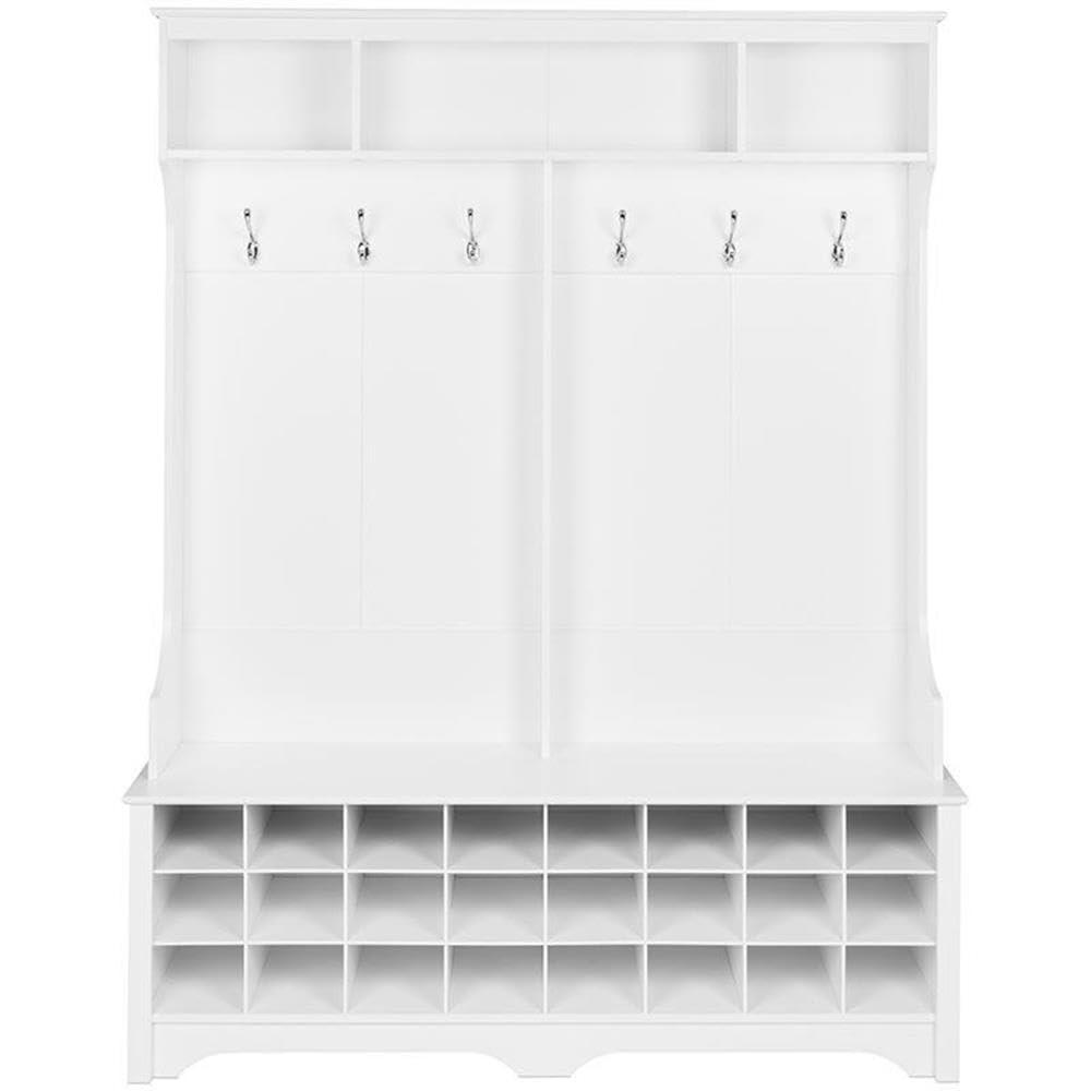 Gracie Oaks Gracie Hall Tree 60'' Wide with Bench and Shoe Storage