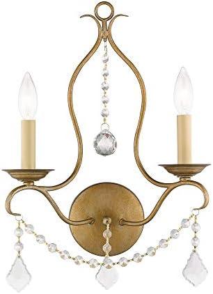 Livex Lighting Chesterfield 2 - Light Wall Light in  Antique Gold Leaf