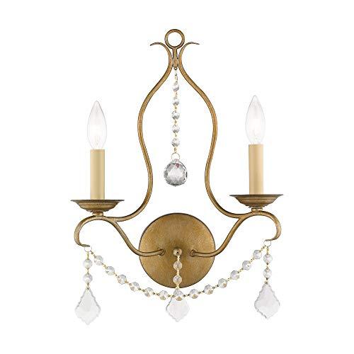 Livex Lighting Chesterfield 2 - Light Wall Light in  Antique Gold Leaf