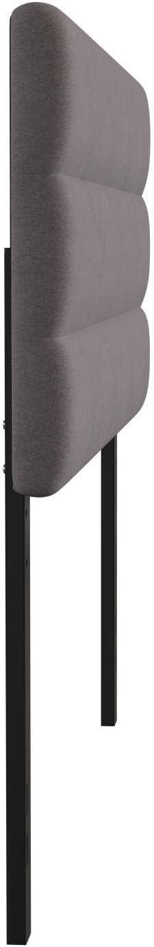 Flash Furniture Paxton Queen Channel Stitched Fabric Upholstered Headboard, Adjustable Height from  44.5" to 57.25" - Gray