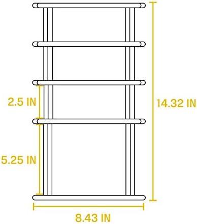 Lodge Steel 5 Tier Cookware Organizer, Kitchen Space Saver, 11 x 8 x 14in, Black