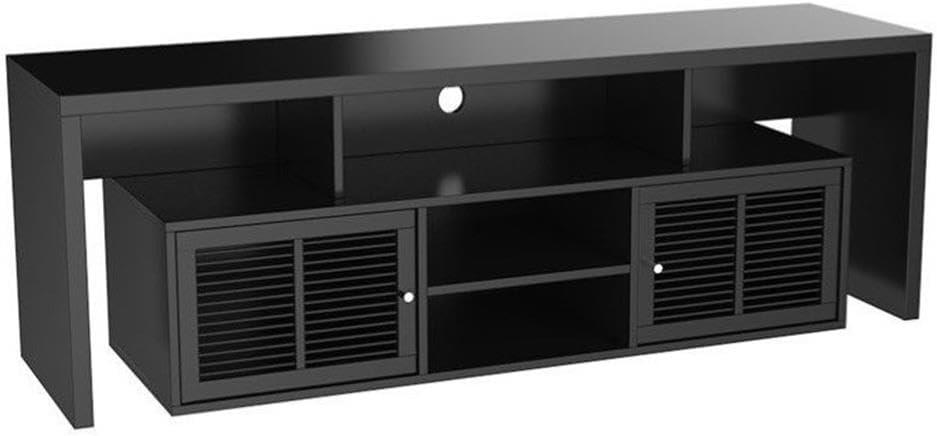 Convenience Concepts Designs2Go Lexington 59" TV Stand in Black Wood Finish
