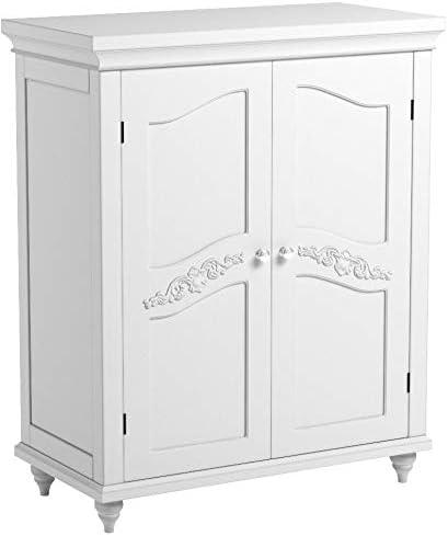 Teamson Home Versailles Freestanding Two-Door Floor Accent Cabinet, White