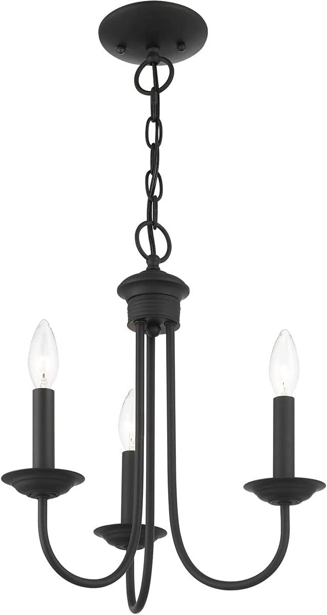 Livex Lighting Estate 3 - Light Chandelier in  Black