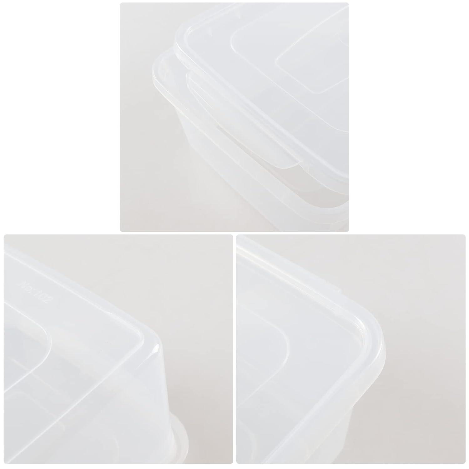 4-Pack 14 L Clear Dough Proofing Box, Food Pizza Storage Container