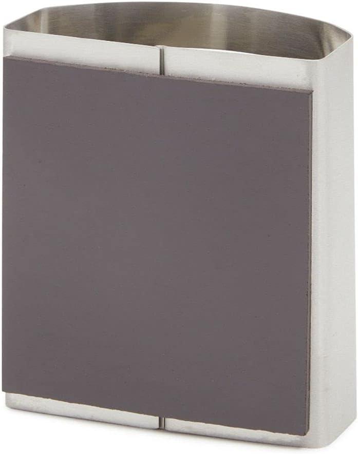 Stockroom Plus 2 Pack Stainless Steel Magnetic Pencil Holder for Desk (3.25 x 1.75 x 3.5 in) Grey