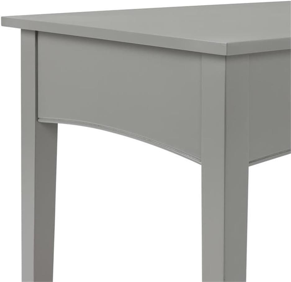 40" Shaker Cottage Desk Gray - Alaterre Furniture: Transitional Style, Pine Frame, Storage Drawer