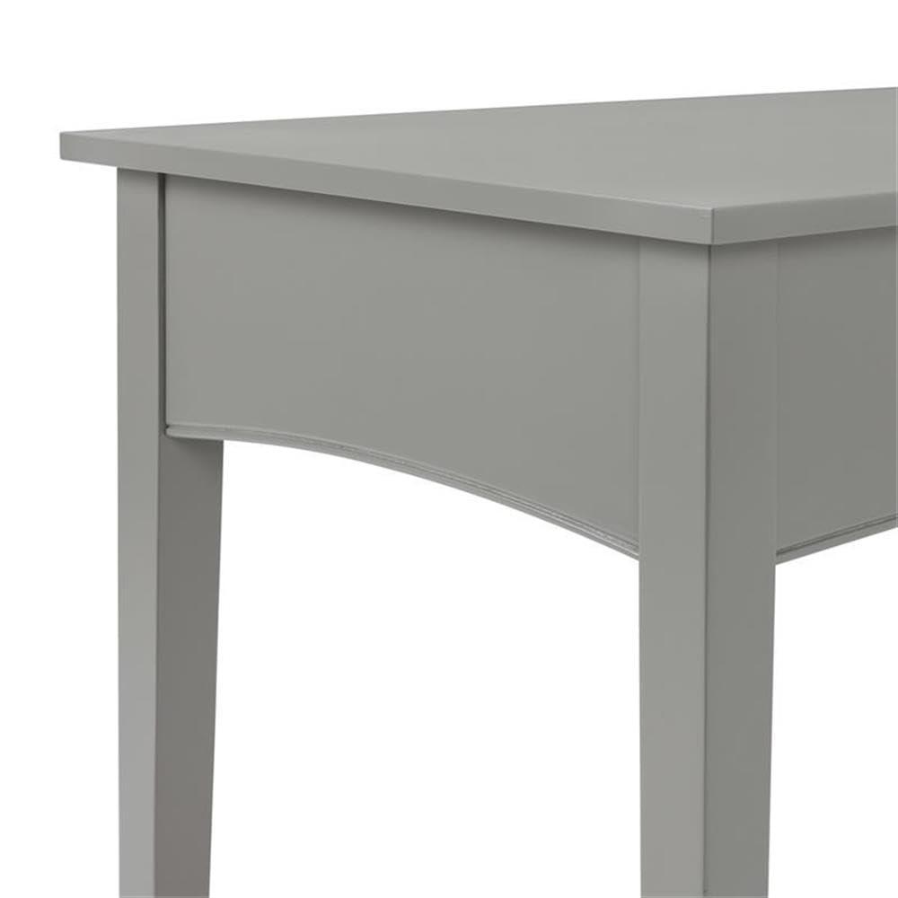 40" Shaker Cottage Desk Gray - Alaterre Furniture: Transitional Style, Pine Frame, Storage Drawer