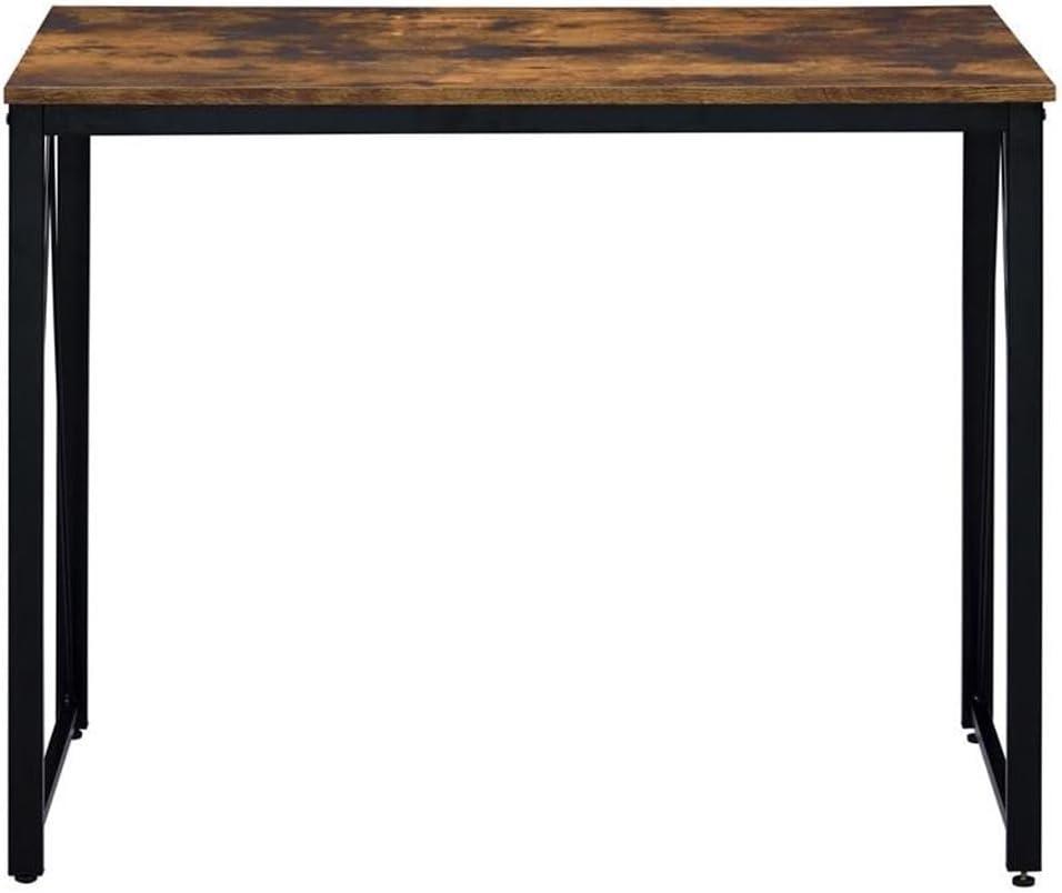 ACME Zaidin Writing Desk in Weathered Oak and Black